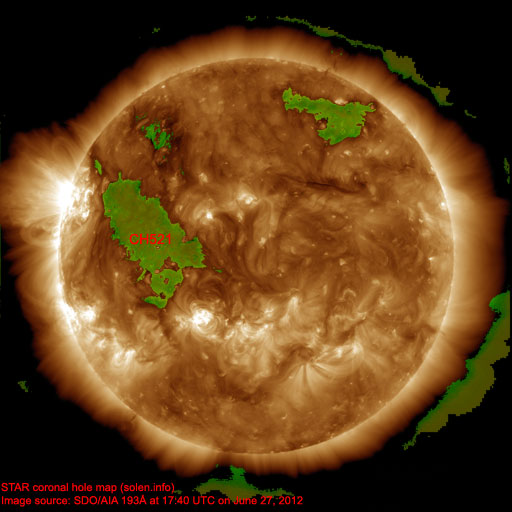Coronal hole map