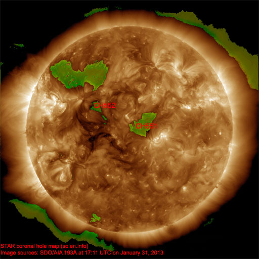 Coronal hole map